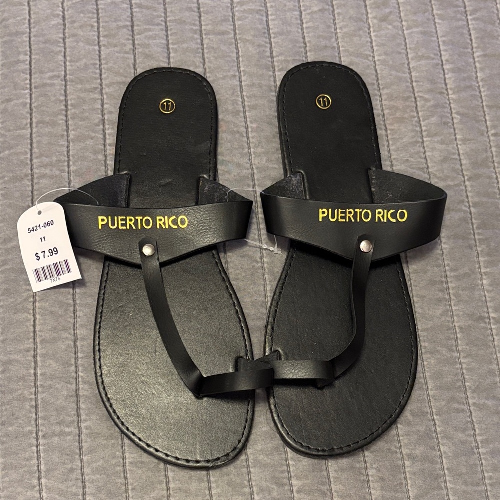 Puerto Rico Black Sandals